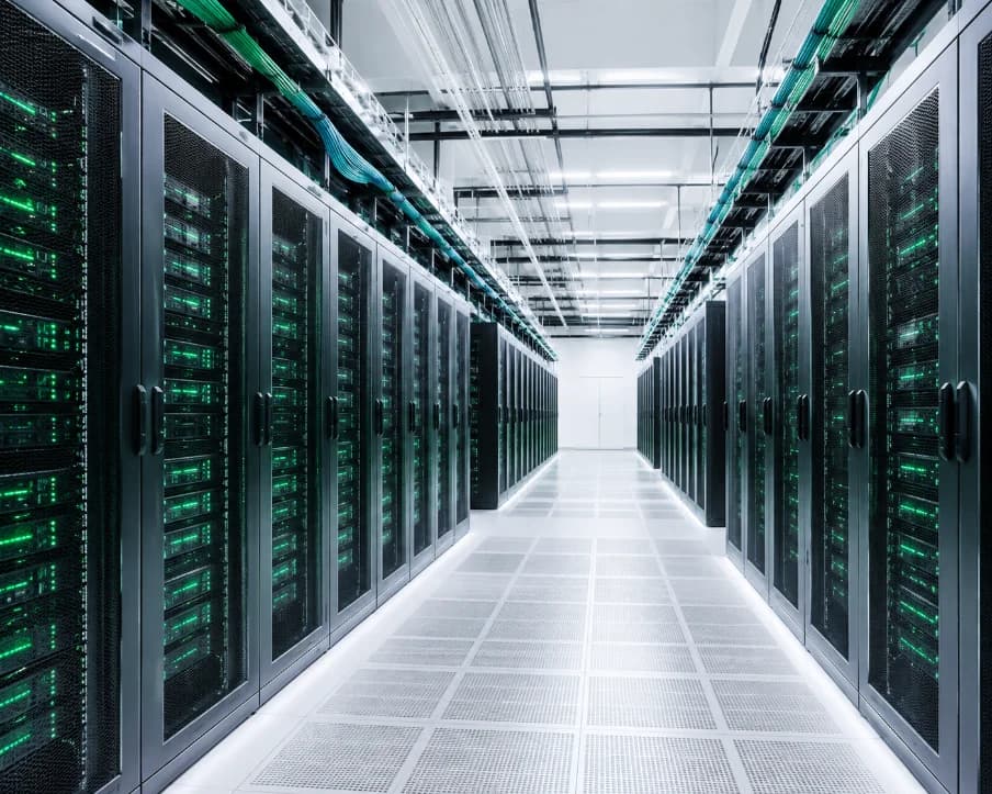 A GPU hall inside a data centre